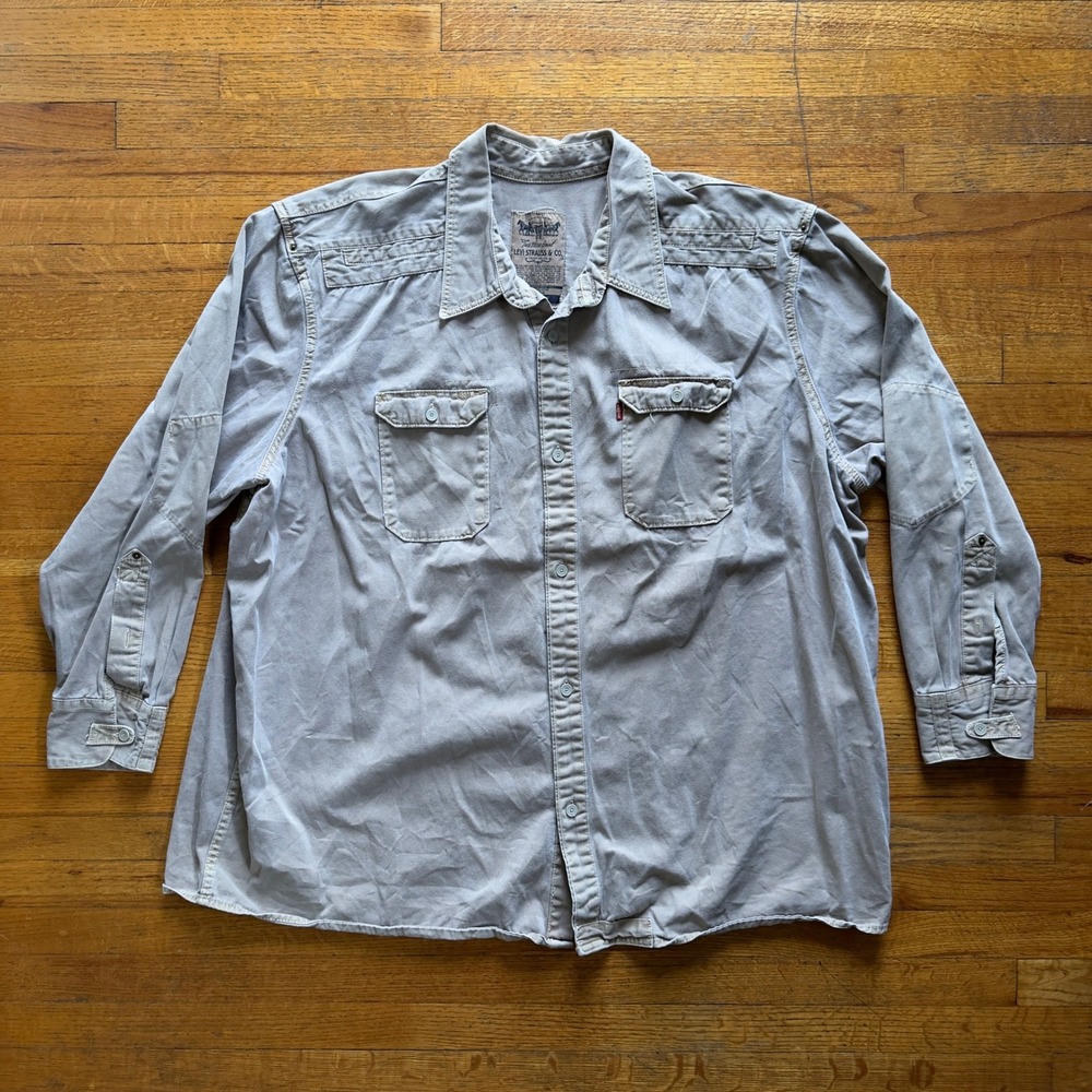 Levi's Relaxed‎ Fit Shirt Roll-Up Sleeve Utility Pockets XXX Large